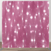Aperturee - Aperturee Pink Bokeh Stars Light Birthday Pillow Cover Backdrop